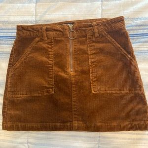 Brown Corduroy Skirt